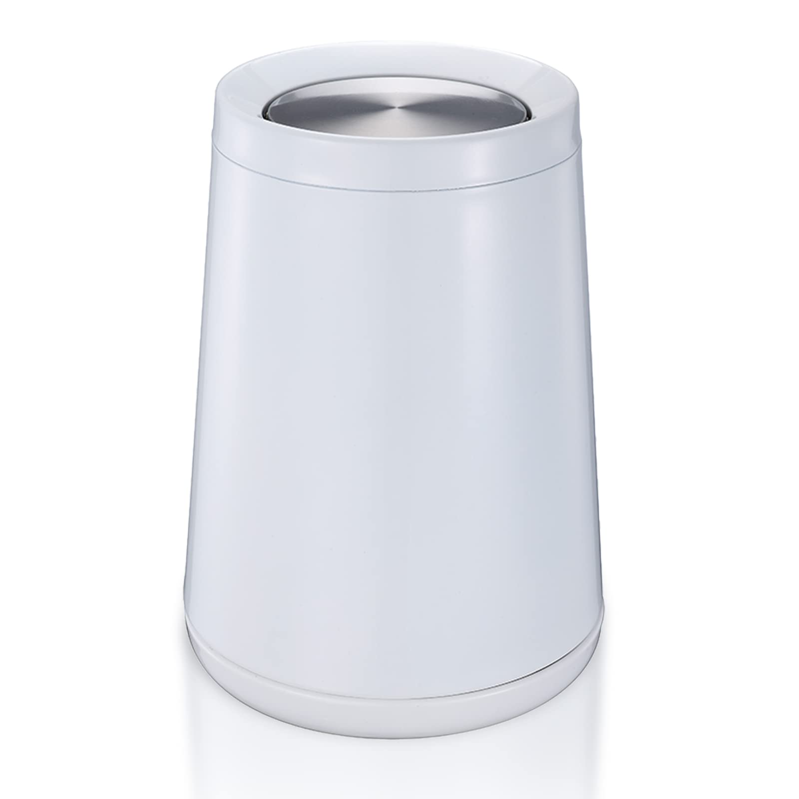 Stainless Steel Bathroom Trash Can with Flip Lid - 10L/3 Gallon Modern Garbage Bin for Kitchen, Living Room, Bedroom & Commercial Use | Durable Brushed Metal Design for Home & Office Waste Disposal