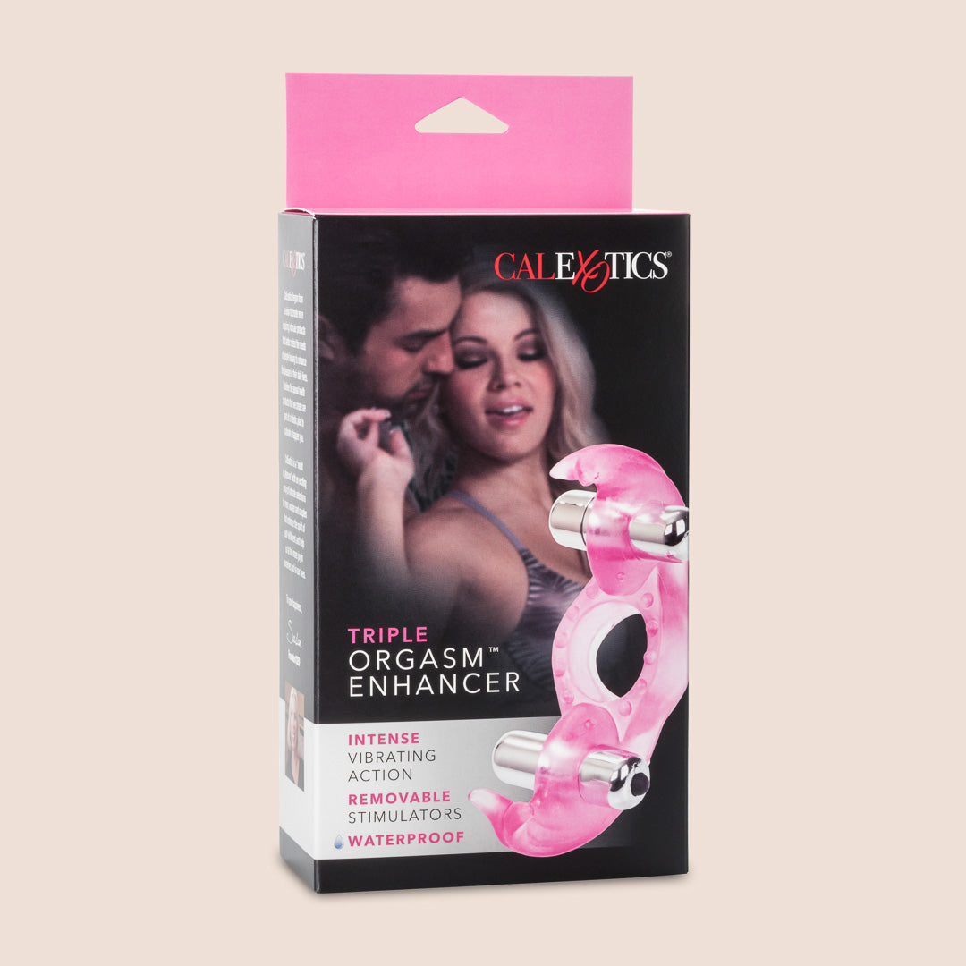 CalExotics Triple Orgasm Enhancer - Dual Bullet Penis Ring for Couples | Pleasure Stimulator for Enhanced Sensation & Longer Performance | Perfect for Foreplay & Spicing Up Your Intimate Moments
