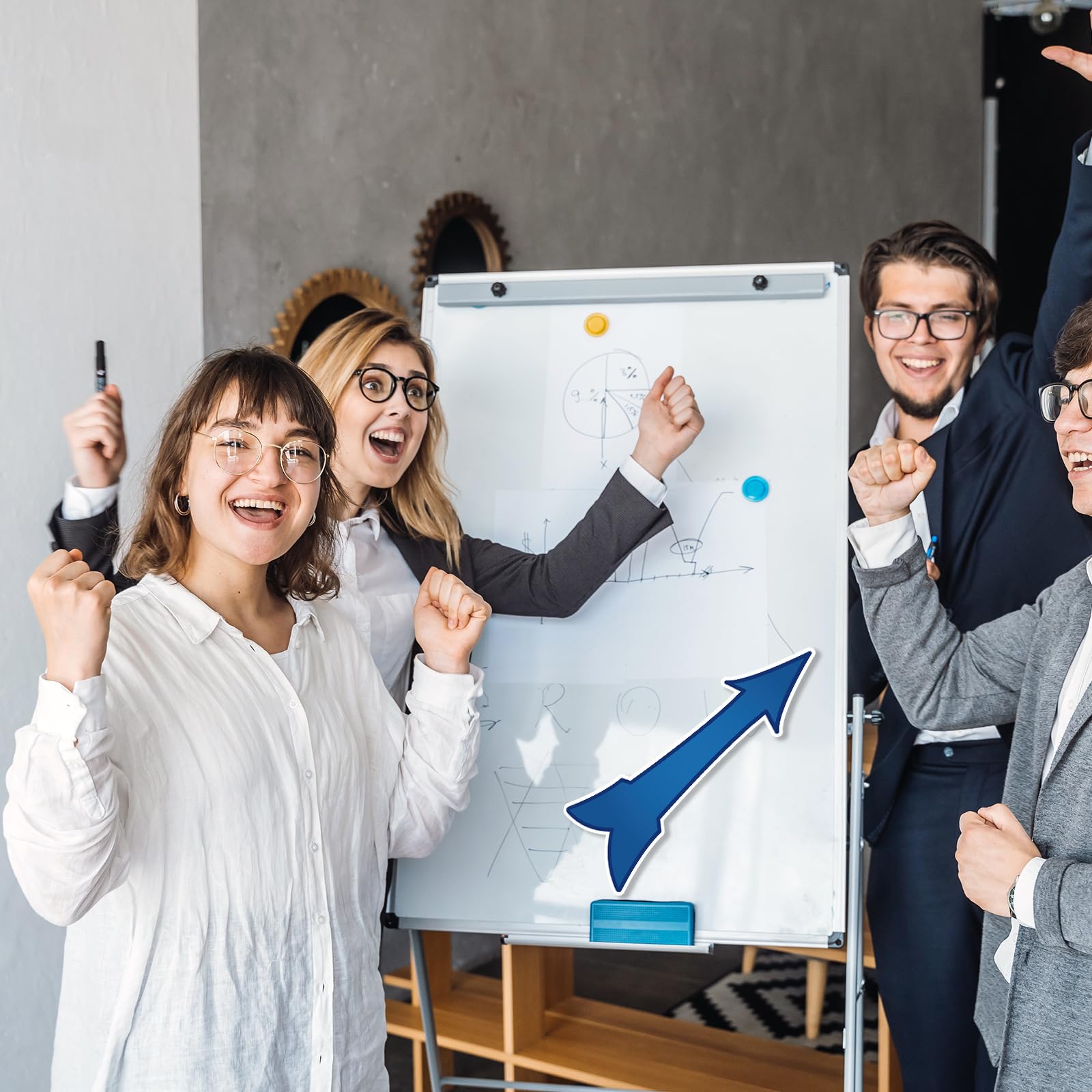 Yeaqee 6-Piece Magnetic Whiteboard Spinner Set - Arrow Spinner Game for Classroom, Office & School Activities | Perfect for Decision Making, Group Games & Interactive Learning