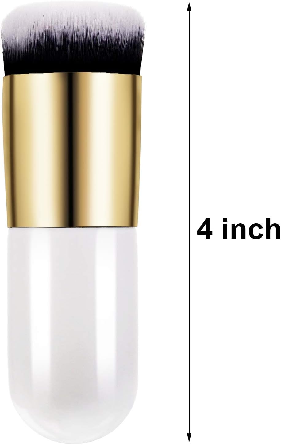 Rishvi 2-Piece Kabuki Makeup Brush Set - Soft Chubby Foundation Brush & Travel Powder Brush for Liquid, Cream & Powder Cosmetics | Blending & Flawless Finish | White & Multicolor (High Quality) | Perfect for Everyday Makeup & Travel Touch-Ups