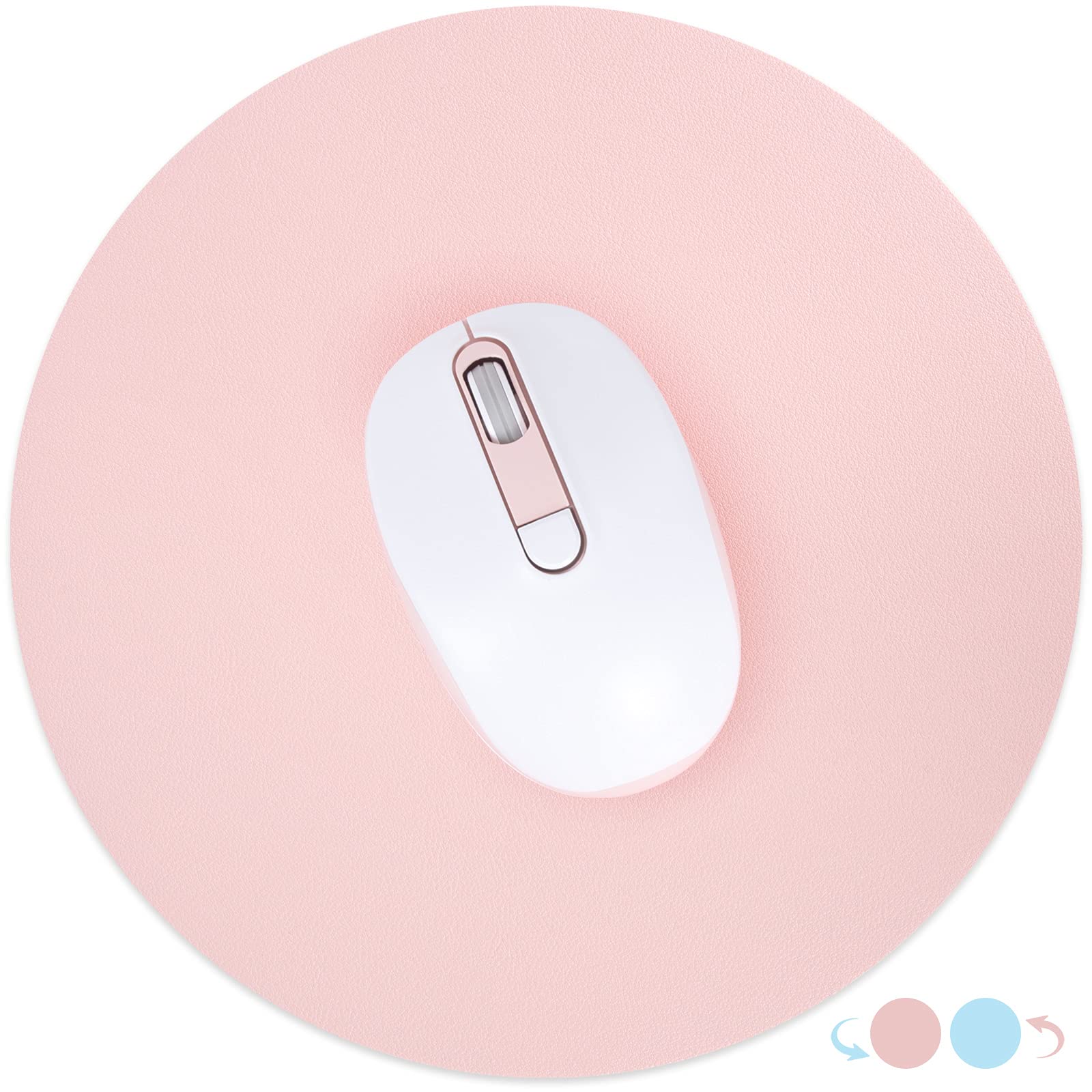 Premium Double-Sided PU Leather Mouse Pad - 8.7