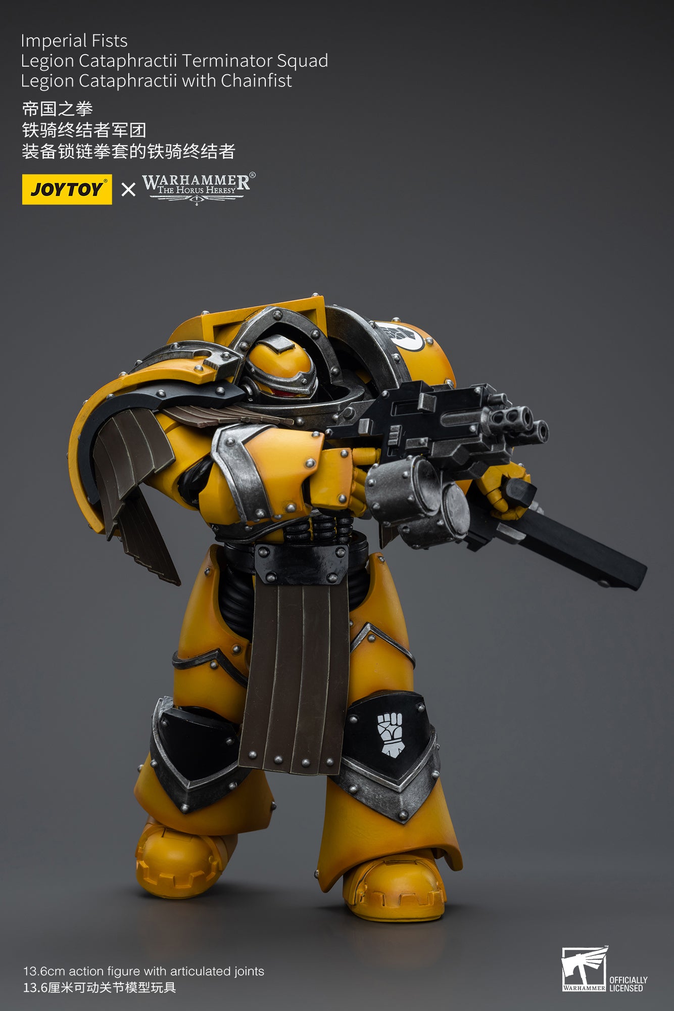 1/18 Scale JOYTOY Warhammer The Horus Heresy Imperial Fists Legion Cataphractii Terminator Squad Action Figures - Perfect for Collectors, Wargaming & Display