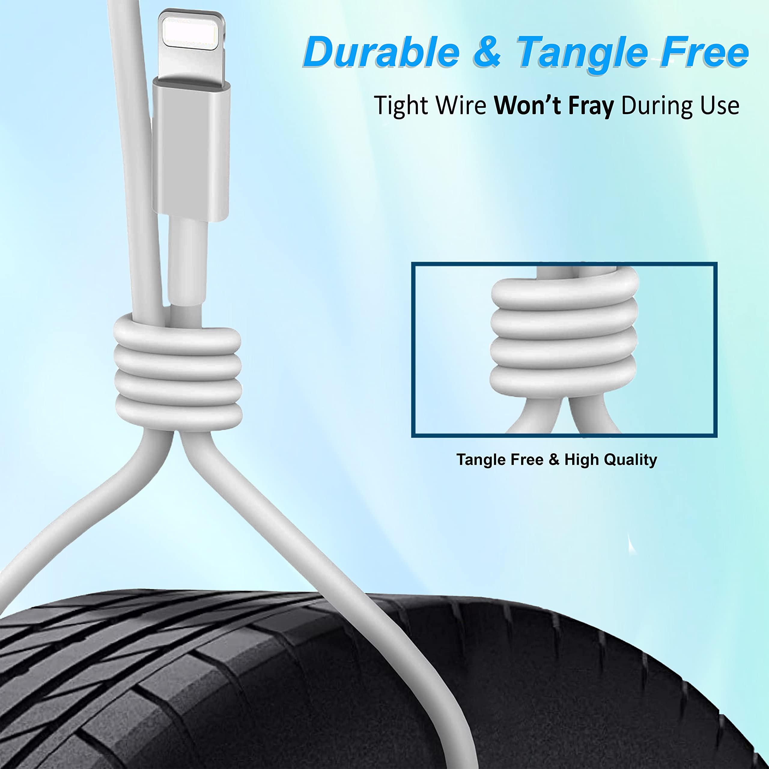 Premium iPhone Fast Charging Cable - USB C to Lightning Cable 3.1A High Speed Charger Cord Compatible with iPhone 14/13/12/11 Pro Max/X/XS/XR - 3.3ft White | Perfect for Home, Office & Travel Charging