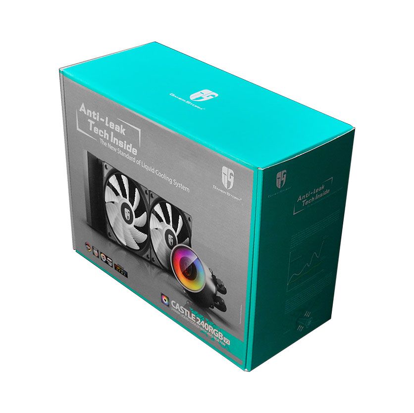 Deepcool Castle 240 RGB V2 AIO Liquid CPU Cooler - 240mm RGB Water Cooling System for PC Gaming & Overclocking - Perfect for High-Performance Desktops and Workstations