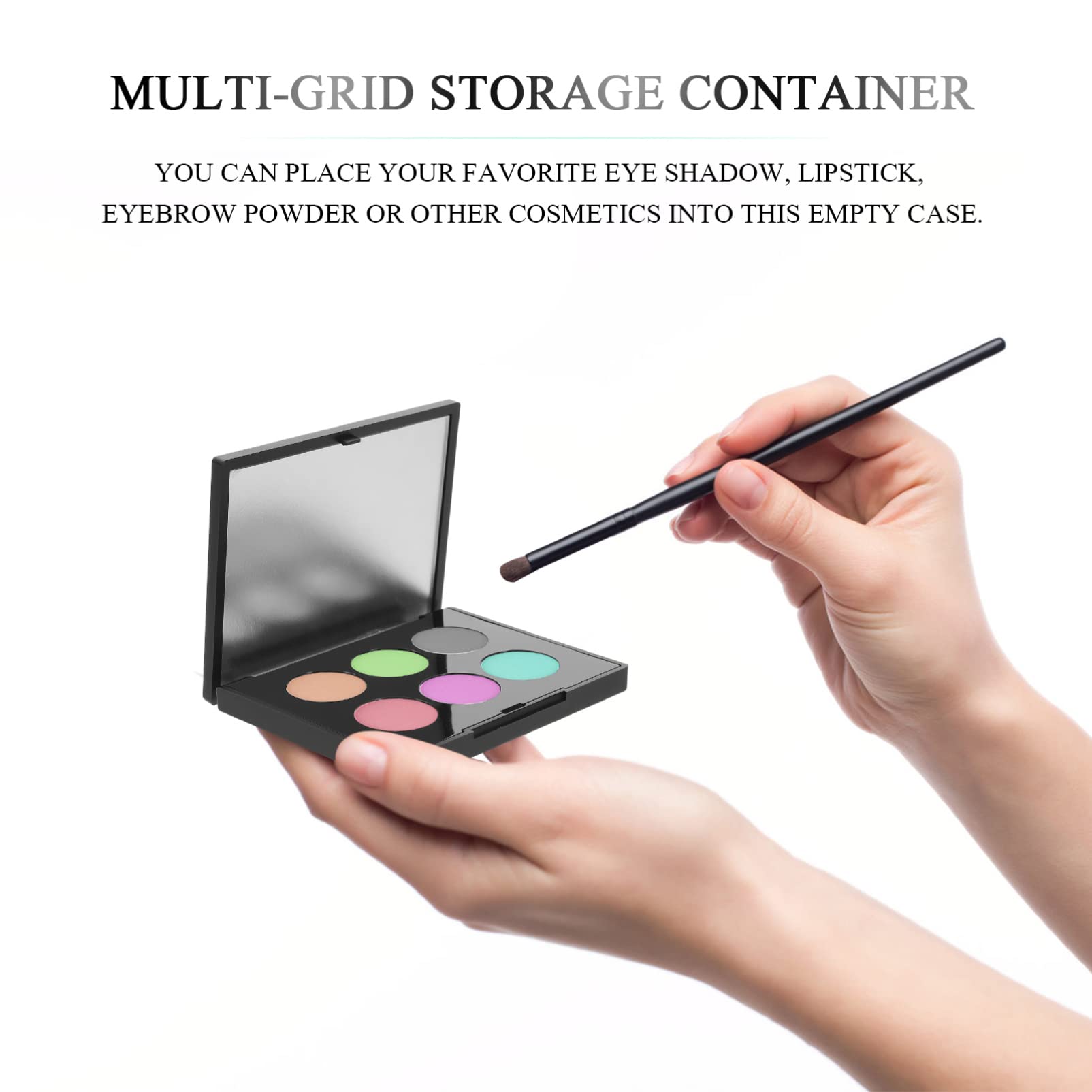 Refillable DIY Eyeshadow Palette Case with 36 Round Aluminum Plates - Empty Makeup Palette for Custom Blush, Highlighter & Eyeshadow - Perfect for Travel, Professional Makeup Artists & Home Use
