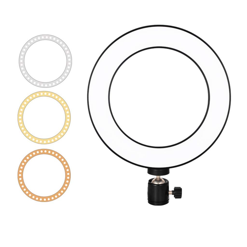 QFFL Extendable Ring Light Tripod Stand with Phone Holder - 3 Adjustable Lighting Modes, 360° Angle Adjustment for YouTube Videos, TikTok Live Streaming, Makeup Tutorials & Photography (Color: A)
