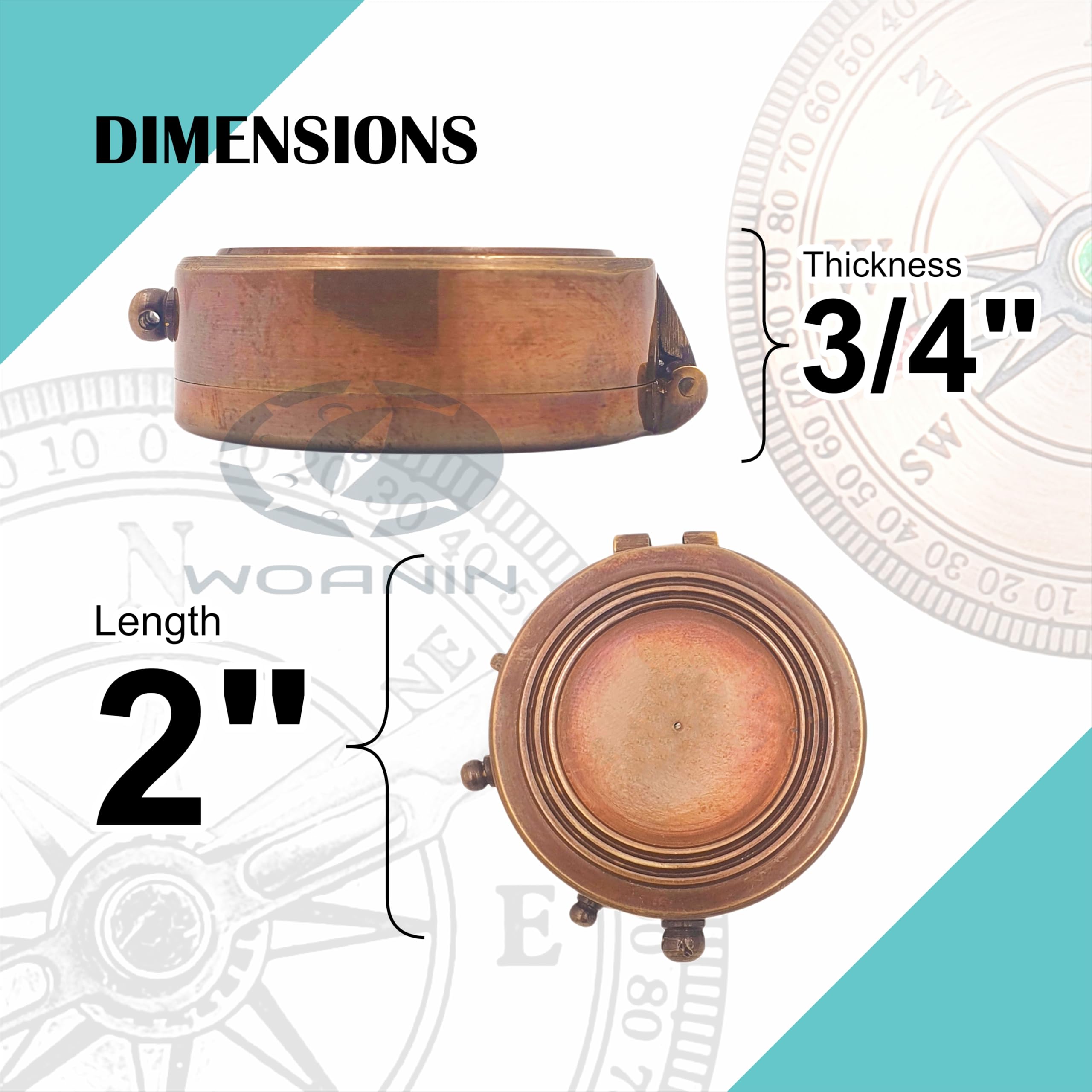 Engraved Brass Compass - Personalized Nautical Gift for Son from Dad or Mom - Unique Birthday Graduation Present with Leather Case - Perfect for Outdoor Adventures, Hiking, and Travel