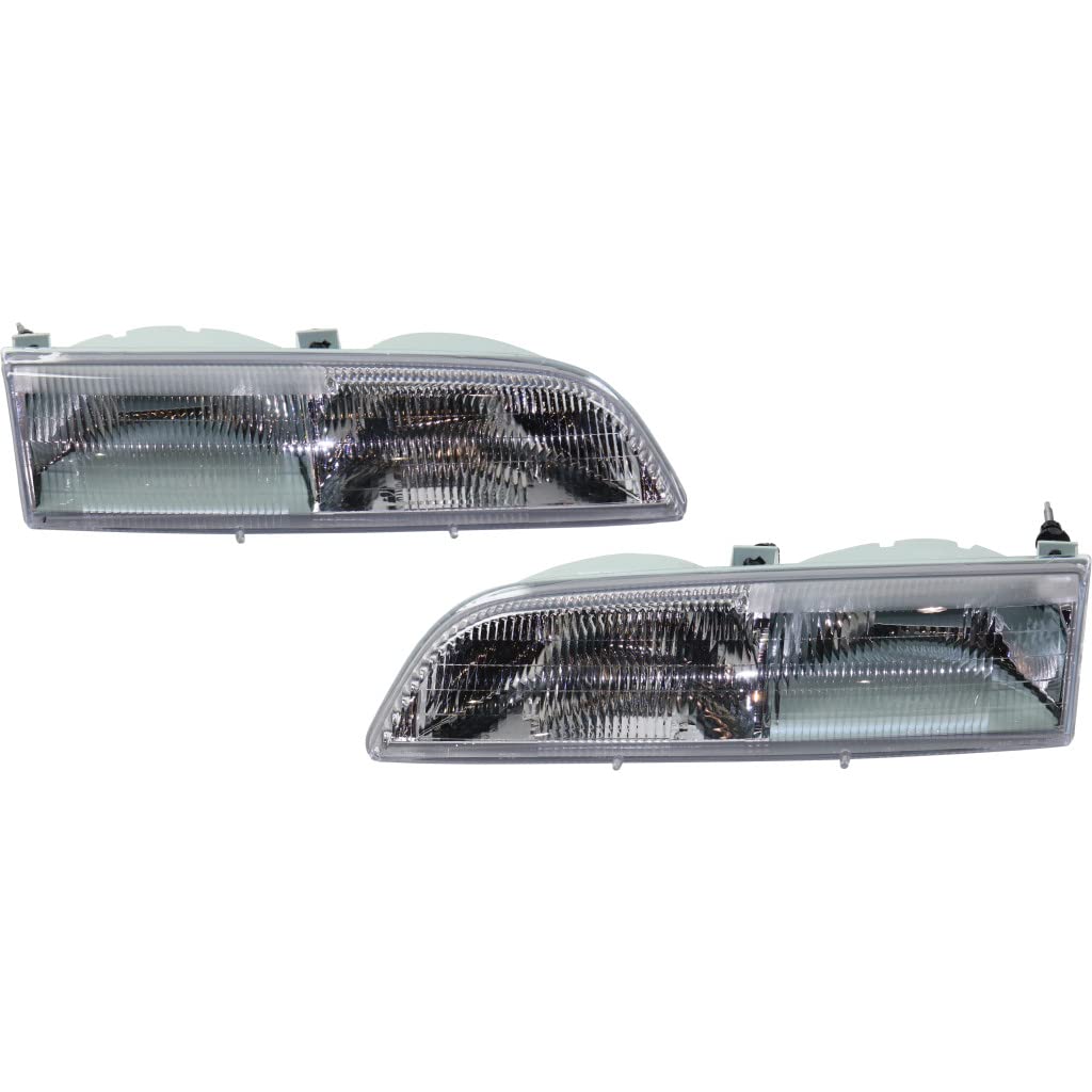 1989-1993 Ford Thunderbird Replacement Headlights - Driver & Passenger Side (FO2502115) | High-Performance Lighting for Night Driving & Classic Car Restoration