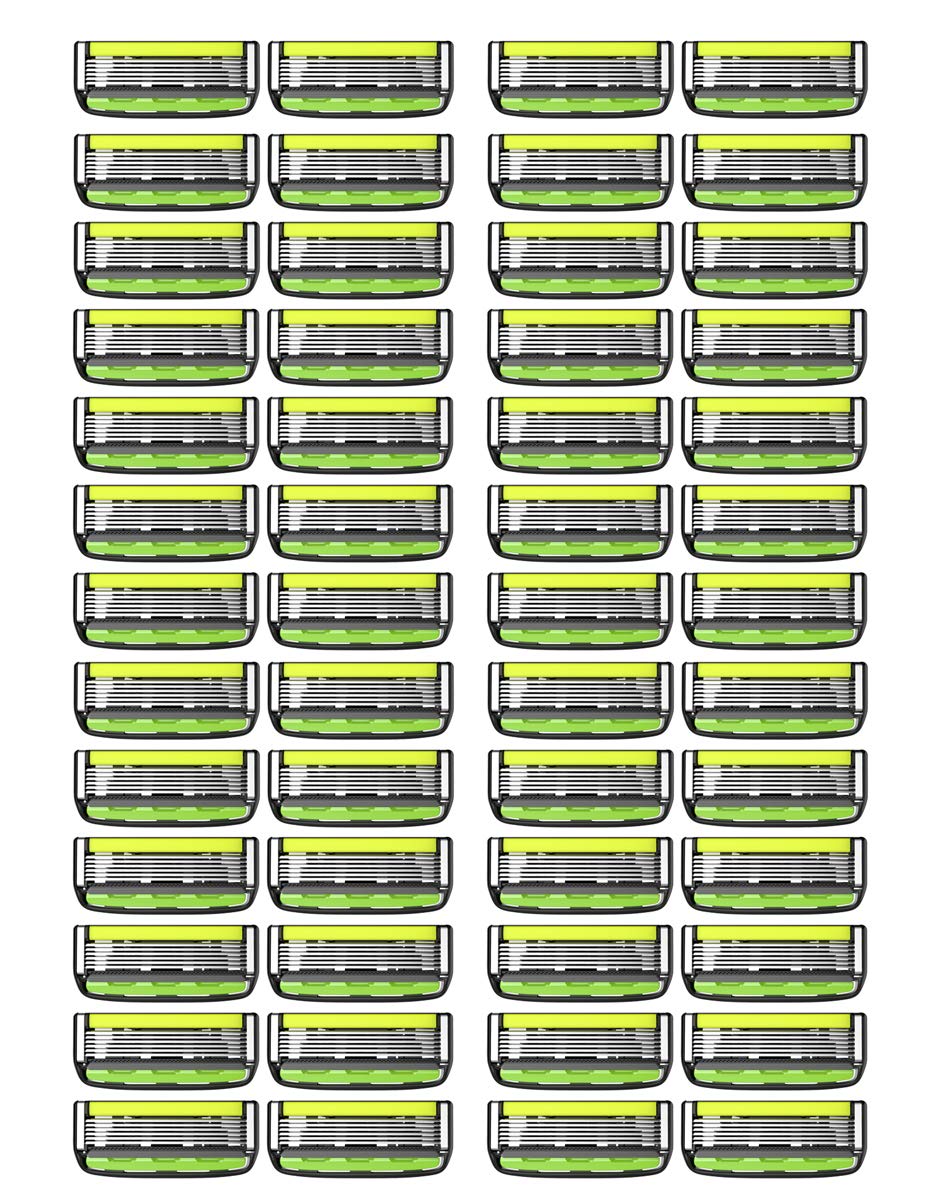 Dorco Pace 6 Pro 6-Blade Razor Refills - 52 Pack Bulk Disposable Razor Cartridges for Men with Precision Trimmer | Smooth Shaving for Face, Body & Head | No Handle Included