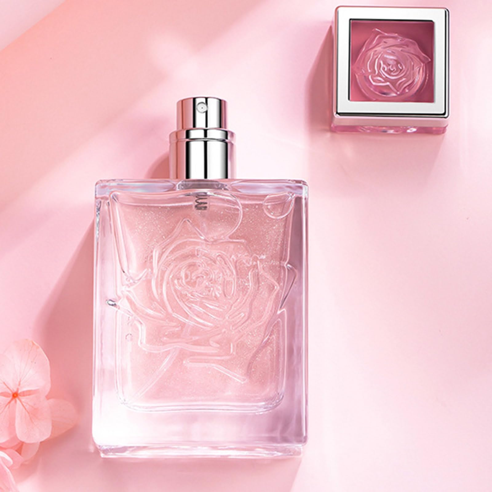 Exquisite Rose Carved Eau de Toilette for Women & Men - Long-Lasting Floral Perfume with Refreshing Rose Fragrance, 50ml Bottle | Boost Confidence, Perfect for Date Nights & Special Occasions