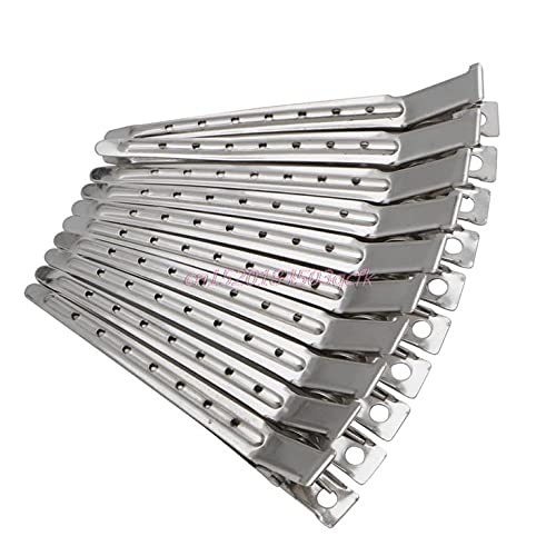 LEGORATE Alloy Steel Hair Sectioning Clips for Hair Styling - 12-Piece Set of Silver Hairdressing Pins for Men & Women - Perfect for Salon, Braiding, and DIY Hair Styling at Home