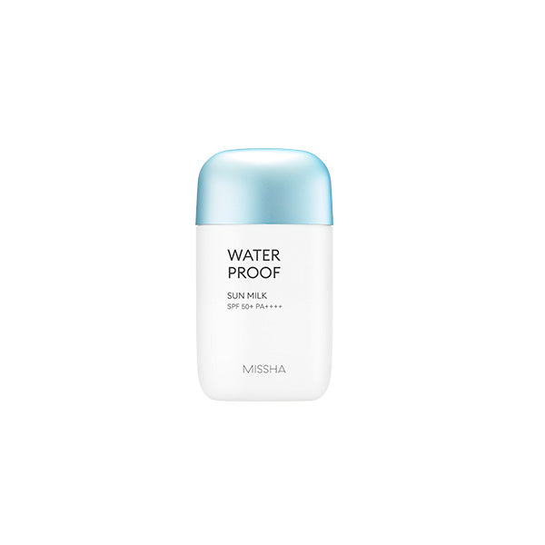Missha All Around Safe Block Waterproof Sun Milk SPF50+ PA+++ - Lightweight Sunscreen for Face & Body, Water-Resistant, UVA/UVB Protection - Perfect for Swimming, Outdoor Sports & Daily Sun Care