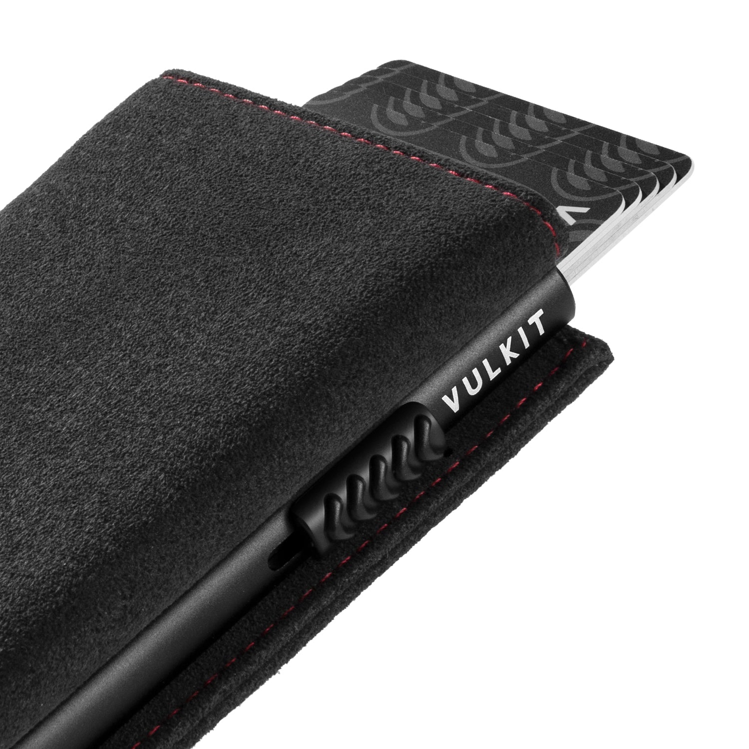 Premium VC302A Alcantara Leather Tri-Fold Wallet with Spacious Banknote Pocket, Back Zipper Slot & Magnetic Closure - Perfect for Men's Everyday Carry, Business & Travel