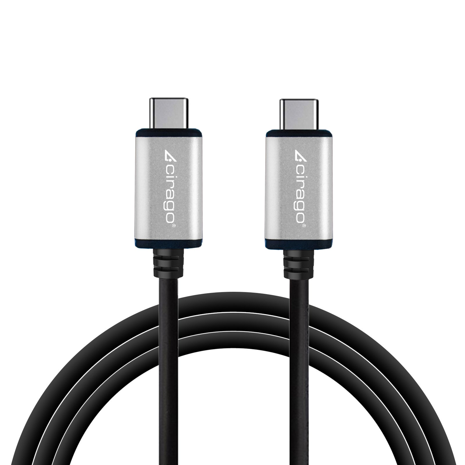 Premium USB-C to USB-C Fast Charging Cable (6ft, Silver) - High-Speed Data Sync & PD Charging for iPhone 15, MacBook, iPad Pro, Samsung Galaxy - Perfect for Home, Office & Travel