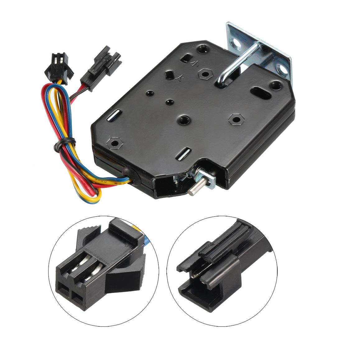 24V 1A Electromagnetic Solenoid Lock - Heavy Duty Electric Magnetic Cabinet Door Lock for Security, Access Control & Office Use