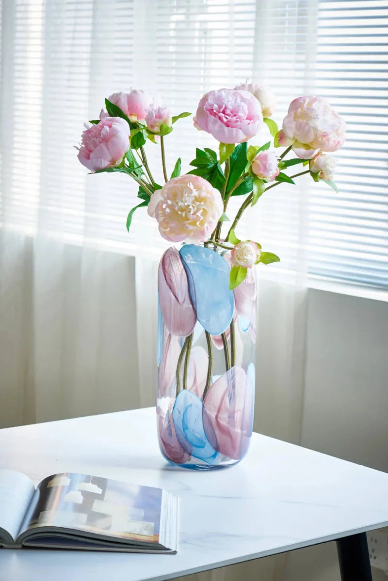Pastel Bloom Hydroponics Vase - Elegant Glass Flower Vase for Home Decor, Office Desk, Wedding Centerpieces & DIY Plant Growing