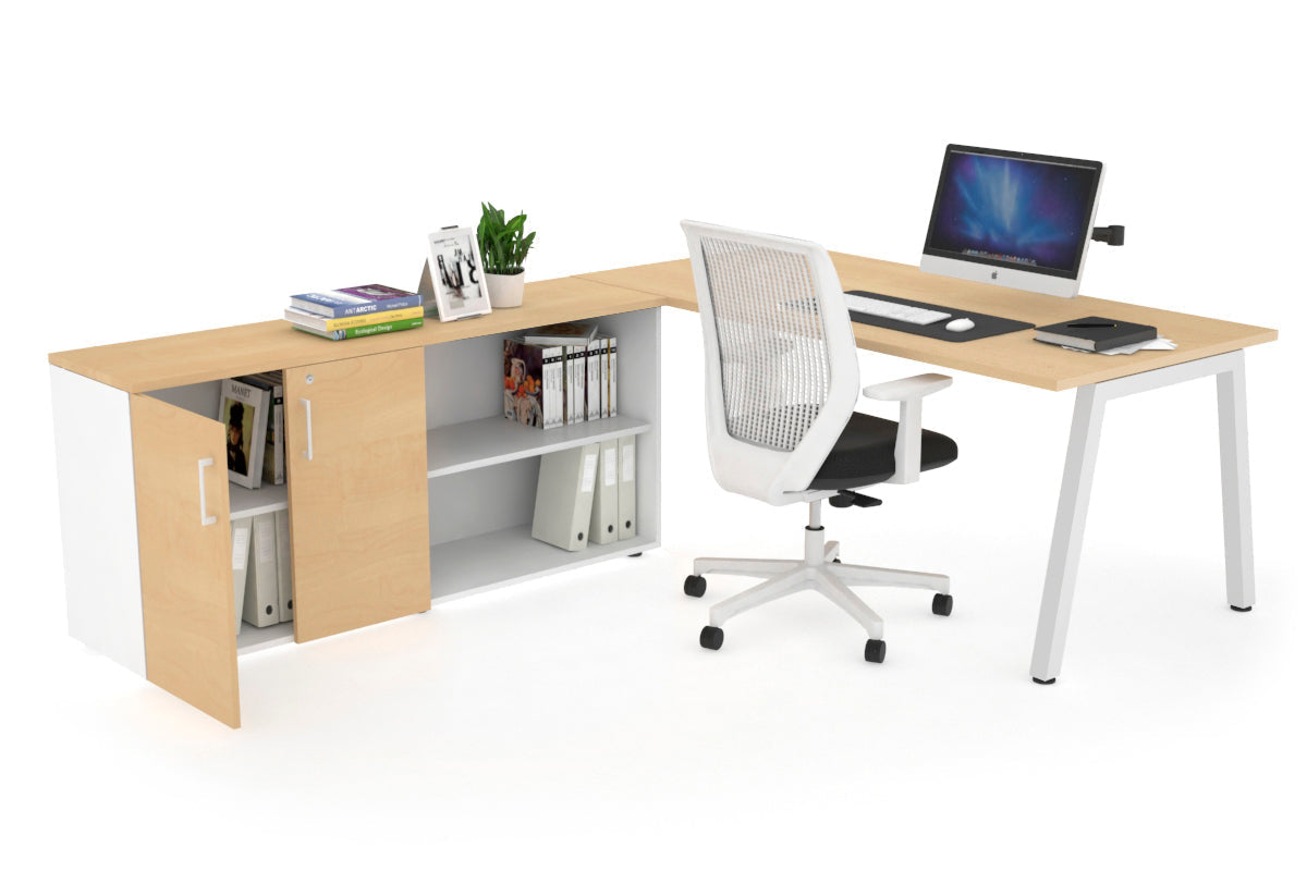 Quadro A Executive White Frame Office Chair [1800L x 700W] - Perfect for Conference Rooms, Home Offices & Executive Suites