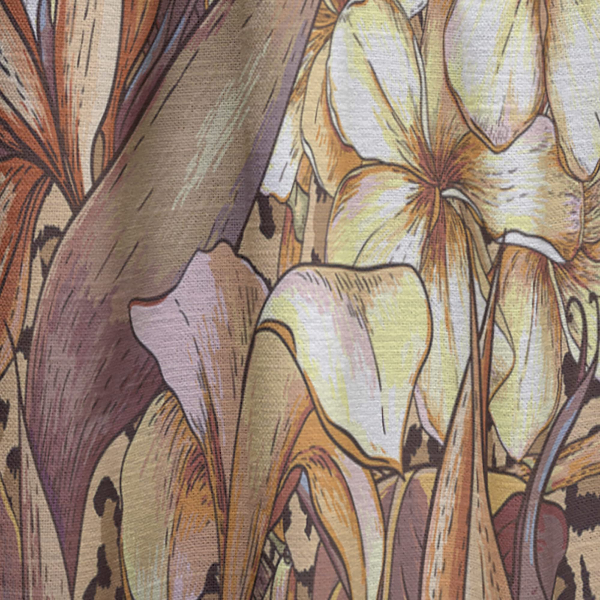 DesignQ Thermal Insulated Curtains - Exotic Floral Pattern Blackout Drapes for Bedroom & Living Room, Single Panel 52x90 Inches - Perfect for Privacy, Light Control & Energy Efficiency