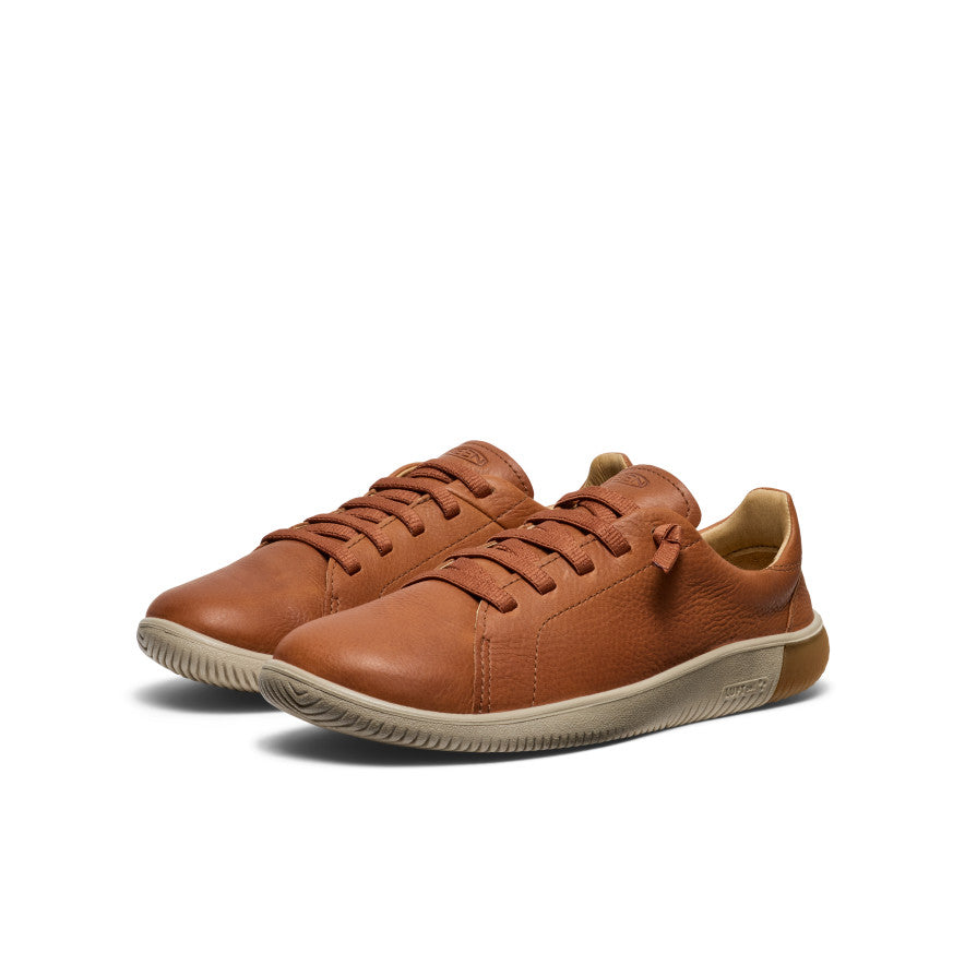 KNX Men's Leather Sneakers in Tortoise Shell & Plaza Taupe - Comfortable Casual Shoes for Walking, Work & Everyday Wear