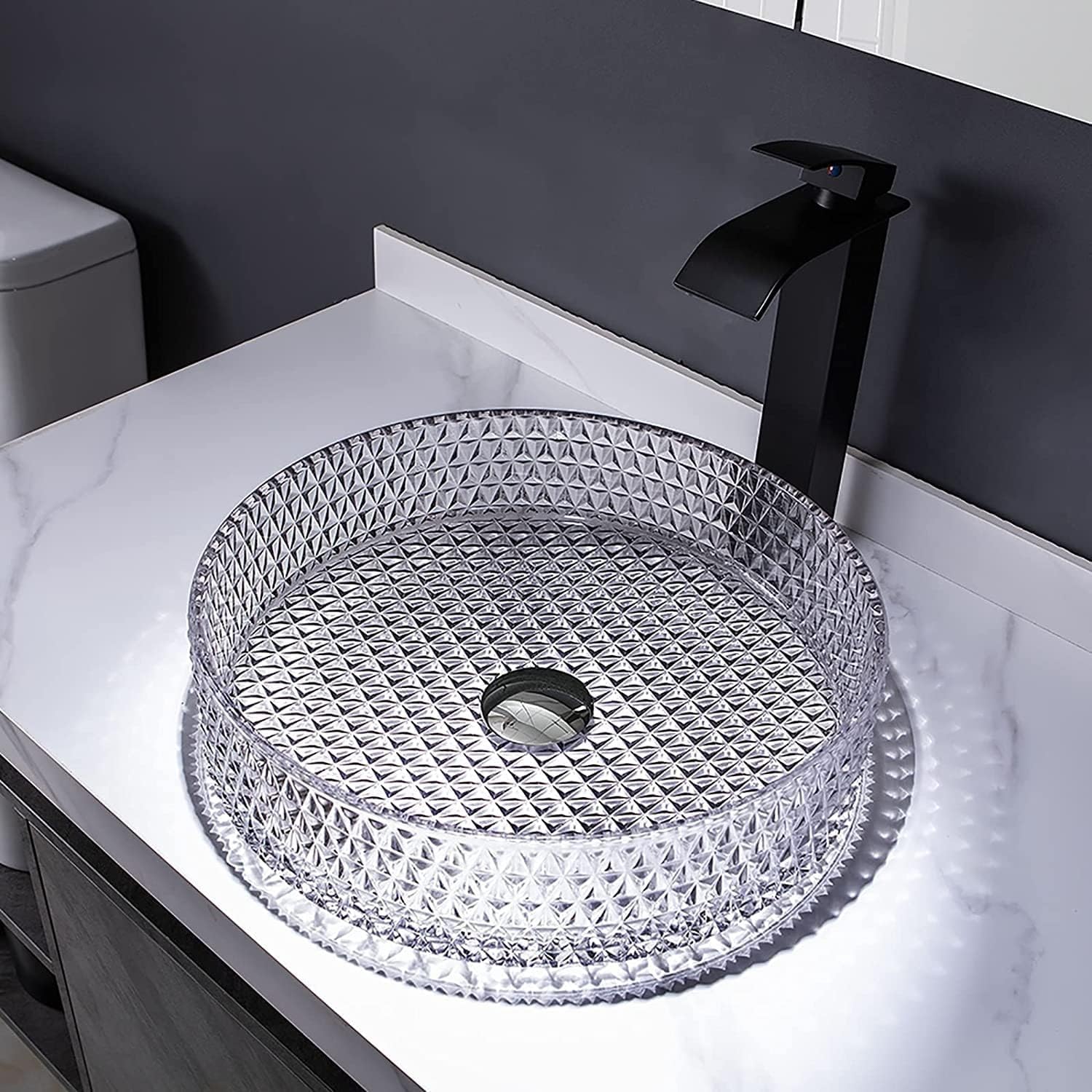 Premium InArt Glass Vessel Sink - 15.5