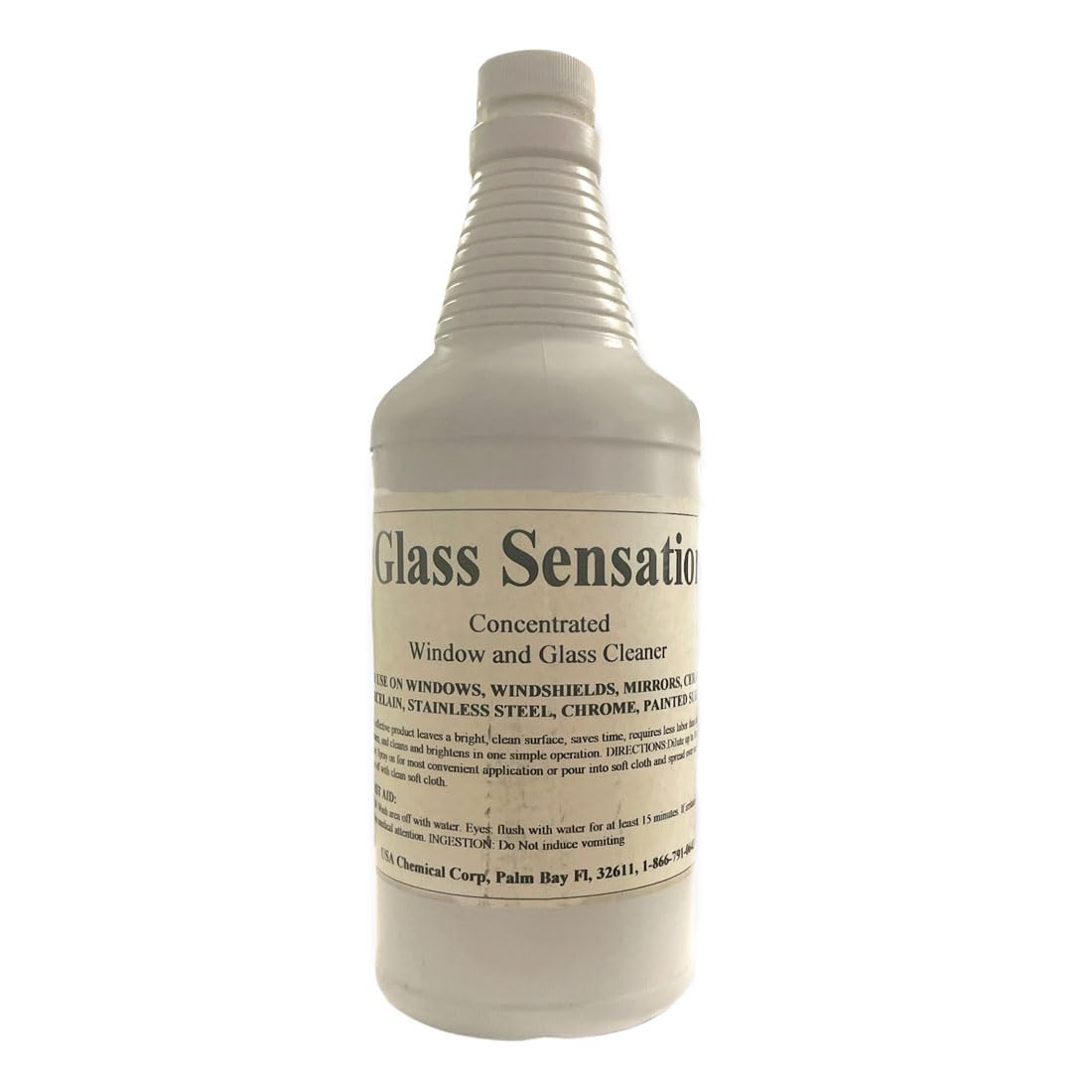 Concentrated Glass Cleaner for Windows, Mirrors & Car Windshield - Ceramic-Infused Formula (1 Qt) - Perfect for Home, Office & Auto Detailing