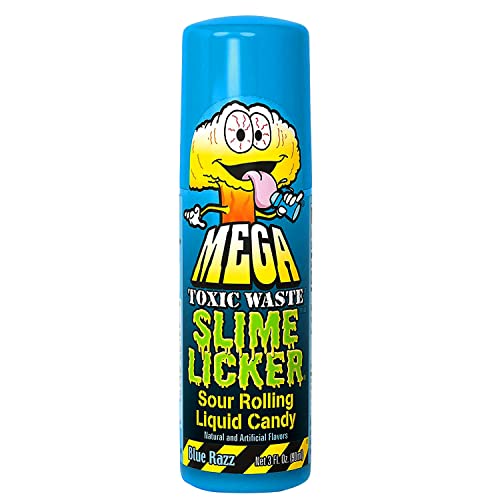 1 Pack Slime Licker Mega Size 3 Oz - Sour Rolling Liquid Candy - Blue Razz Flavor - TikTok Viral Challenge - Fun Party Favor & Stress Relief Toy for Kids and Adults (Pack of 1)