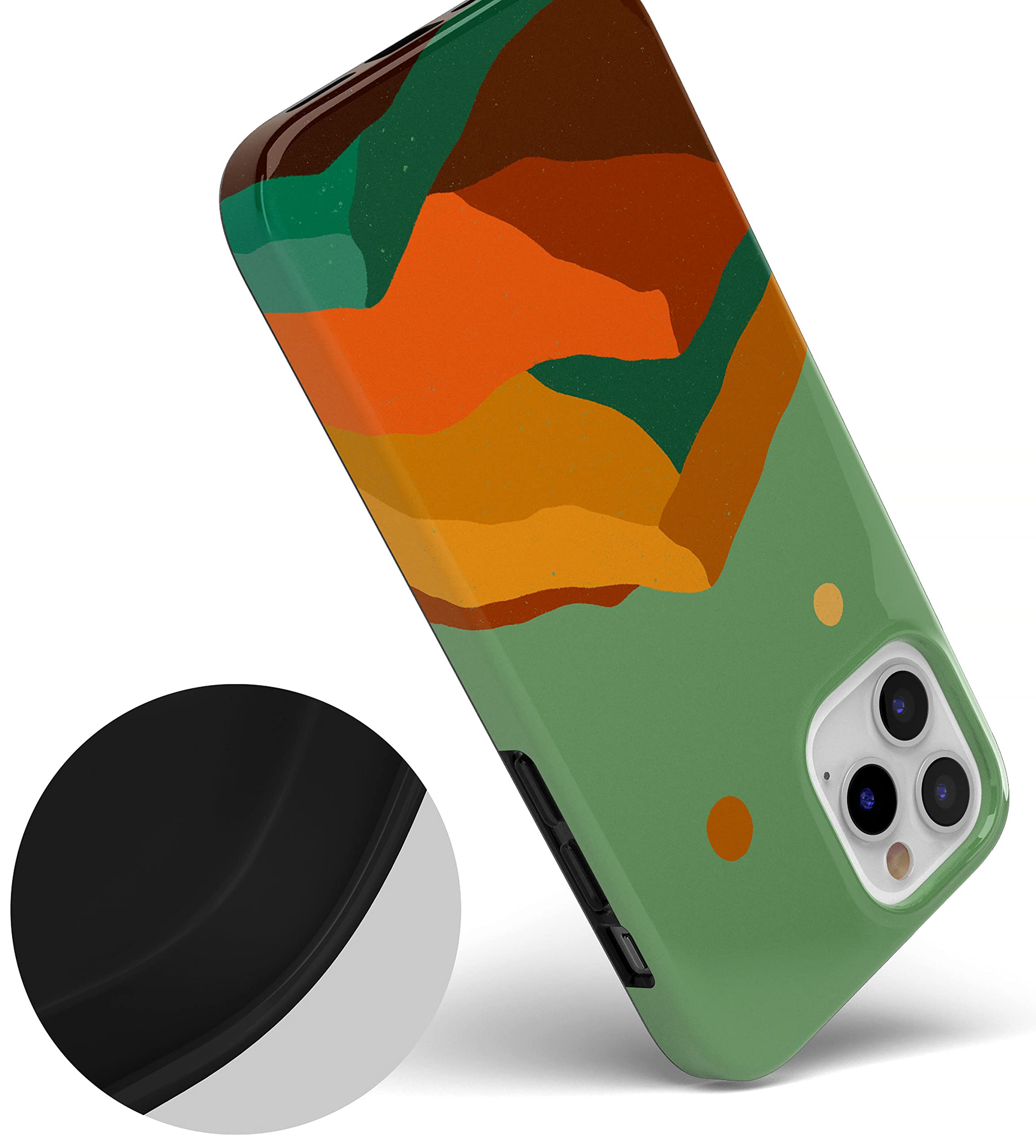 Casely iPhone 12 Pro Max Case - Endless Peaks Colorblock Mountain Design | Shockproof Protective Cover | Perfect for Outdoor Adventures & Daily Use