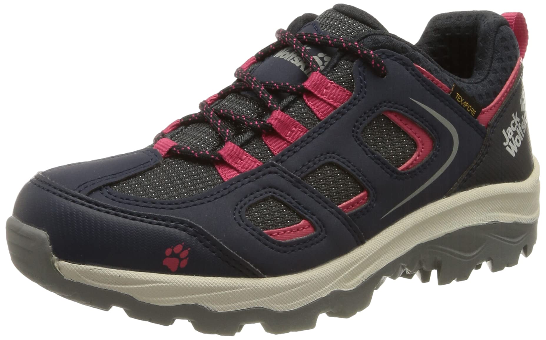 Jack Wolfskin Kids Vojo Texapore Low Hiking Shoes - Lightweight & Waterproof Outdoor Footwear for Boys & Girls - Perfect for Hiking, Camping, and School Adventures