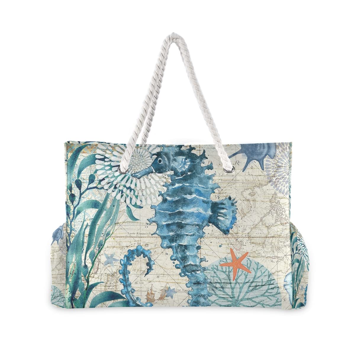 Senya Large Beach Shoulder Bag - Water Resistant Canvas Tote for Women, Gym, Travel & Daily Use | Perfect for Pool, Shopping & Work Commute