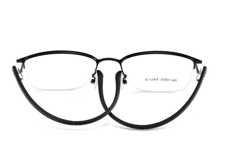 Bclear Men's Full Rim Titanium Alloy Square Eyeglasses Frame 61005 - Lightweight Durable Glasses for Work, Reading & Fashion