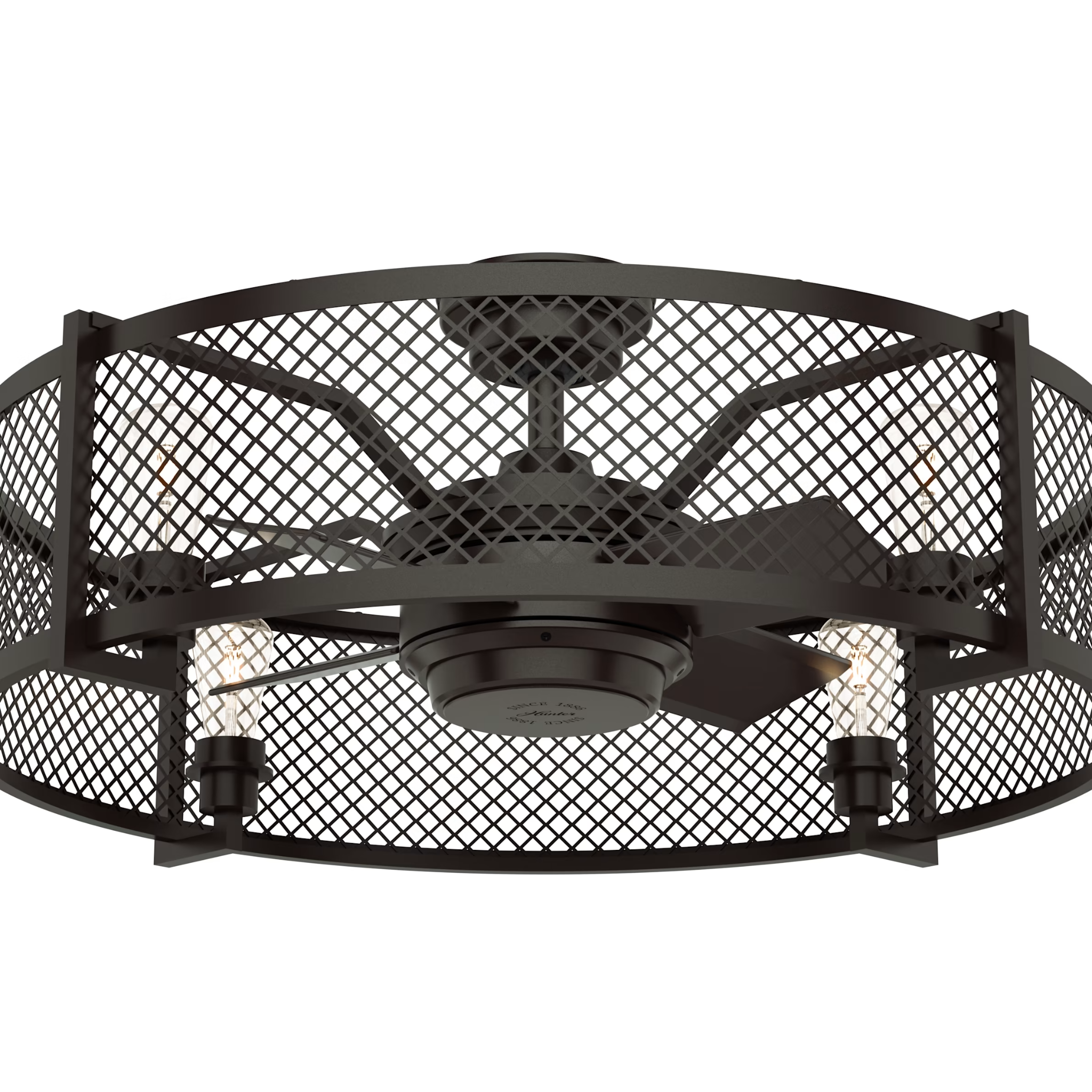 Hunter 23 Inch Fennec Noble Bronze Ceiling Fan with Light Kit - Modern Indoor/Outdoor Cooling for Bedroom, Living Room, Patio & Covered Porch