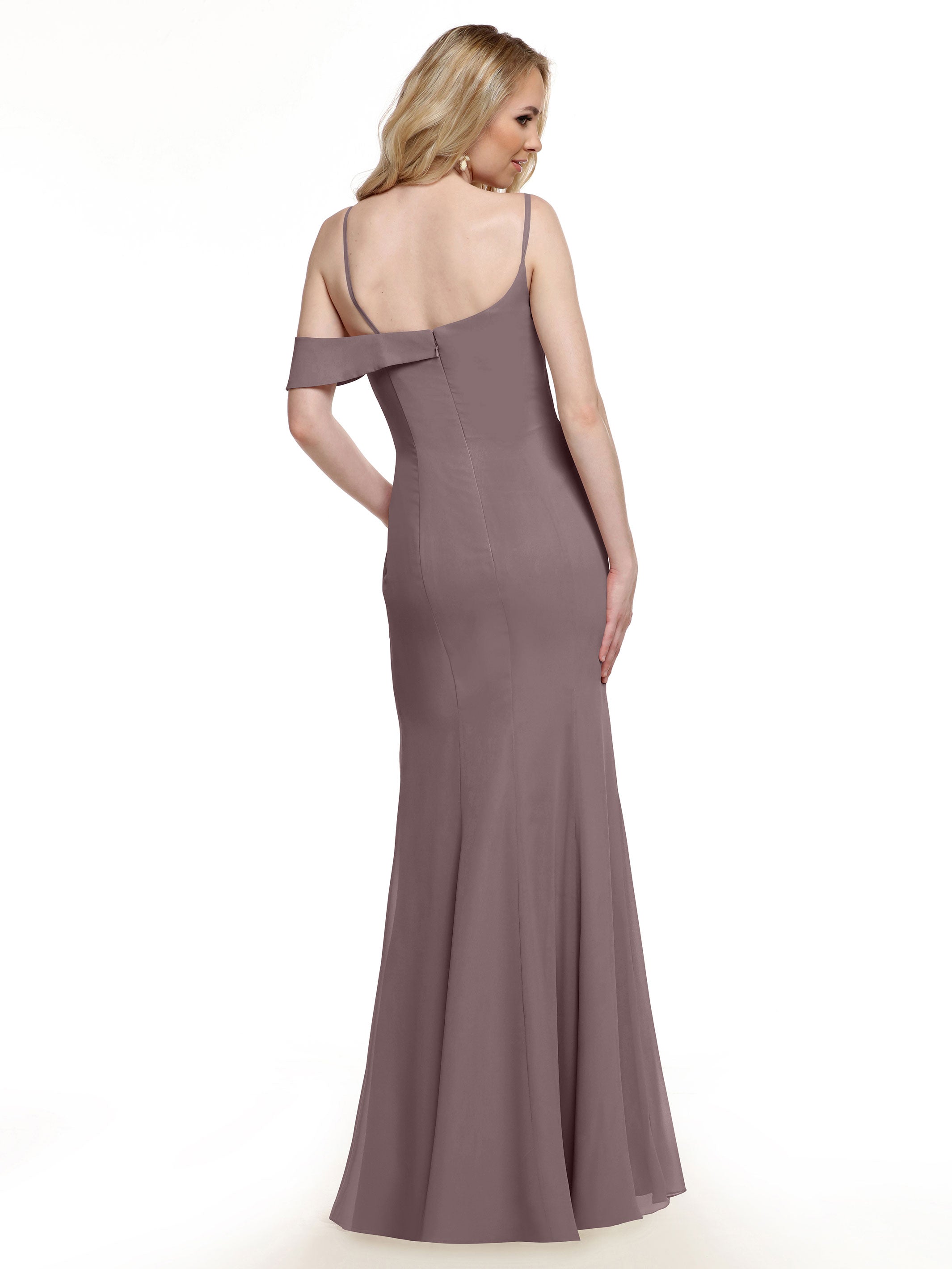 Elegant One Shoulder Chiffon Bridesmaid Dress 80153 - Fit & Flare Style for Weddings, Prom, Formal Events - Plus Size Available