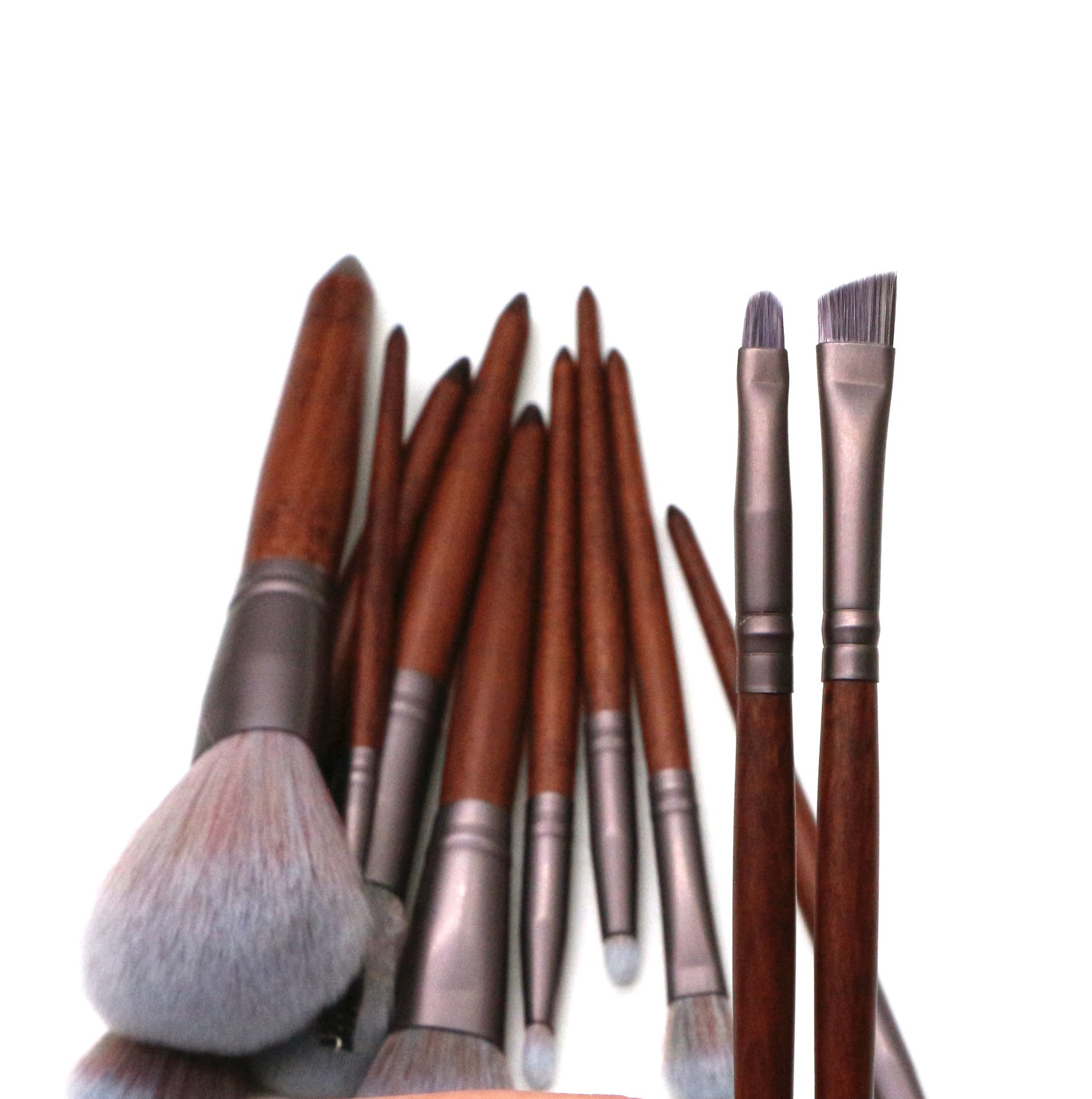 Professional Makeup Brush Set - 12 Piece Vegan & Cruelty-Free Cosmetic Brushes for Foundation, Blending, Contouring - Perfect for Everyday Makeup & Travel