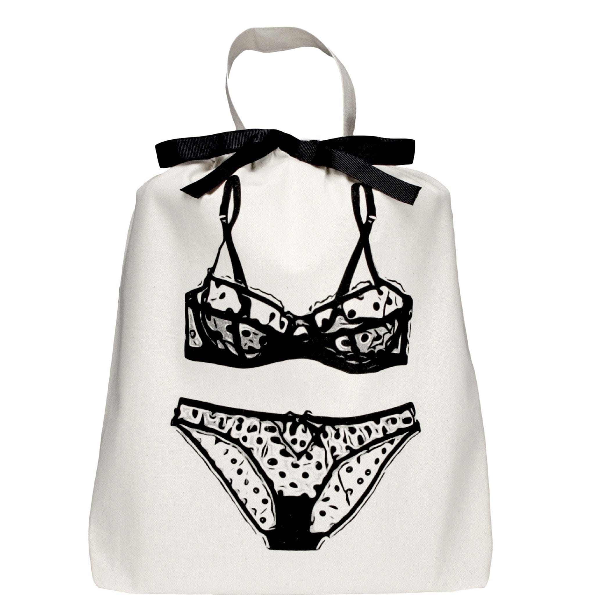 Polka Dot Lingerie Travel Bag for Women - Cream Color Underwear Organizer - Perfect for Vacation, Honeymoon & Gym Storage