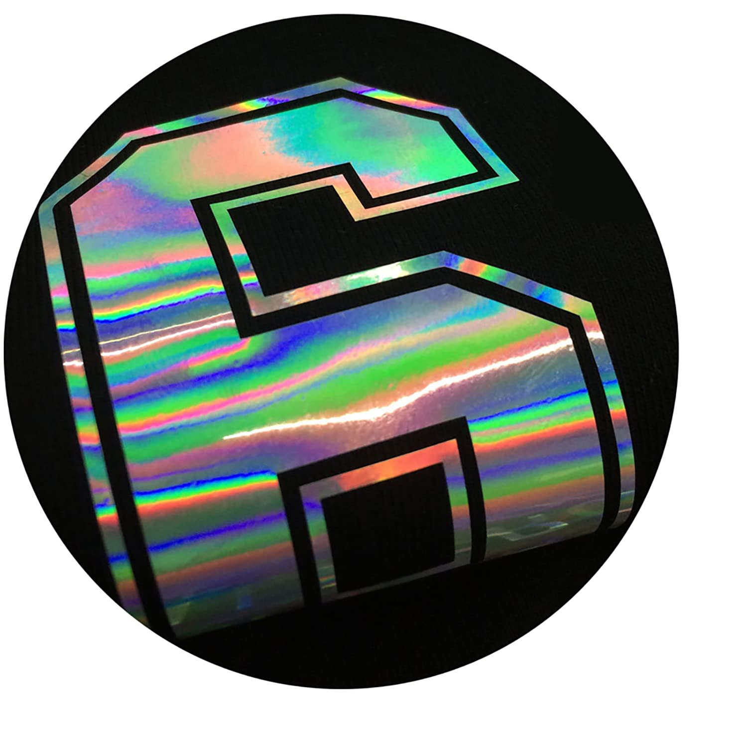 Holographic HTV Heat Transfer Vinyl Roll - 12 Inch x 6 Feet Reflective Vinyl for T-Shirts, DIY Crafts & Apparel Design - Compatible with Silhouette Cameo & Cricut Machines - Perfect for Custom T-Shirts, Hoodies, Bags & Sportswear Decoration