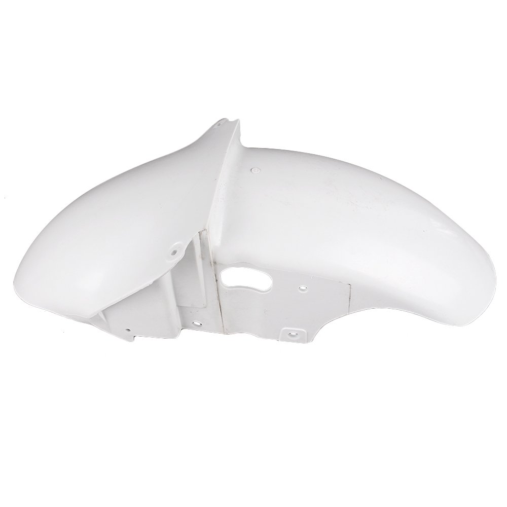 Kawasaki Ninja 2000-2002 ZX-6R Front Wheel Mudguard Splash Guard - White | Durable Motorcycle Fender Cover for Wet Weather & Off-Road Riding