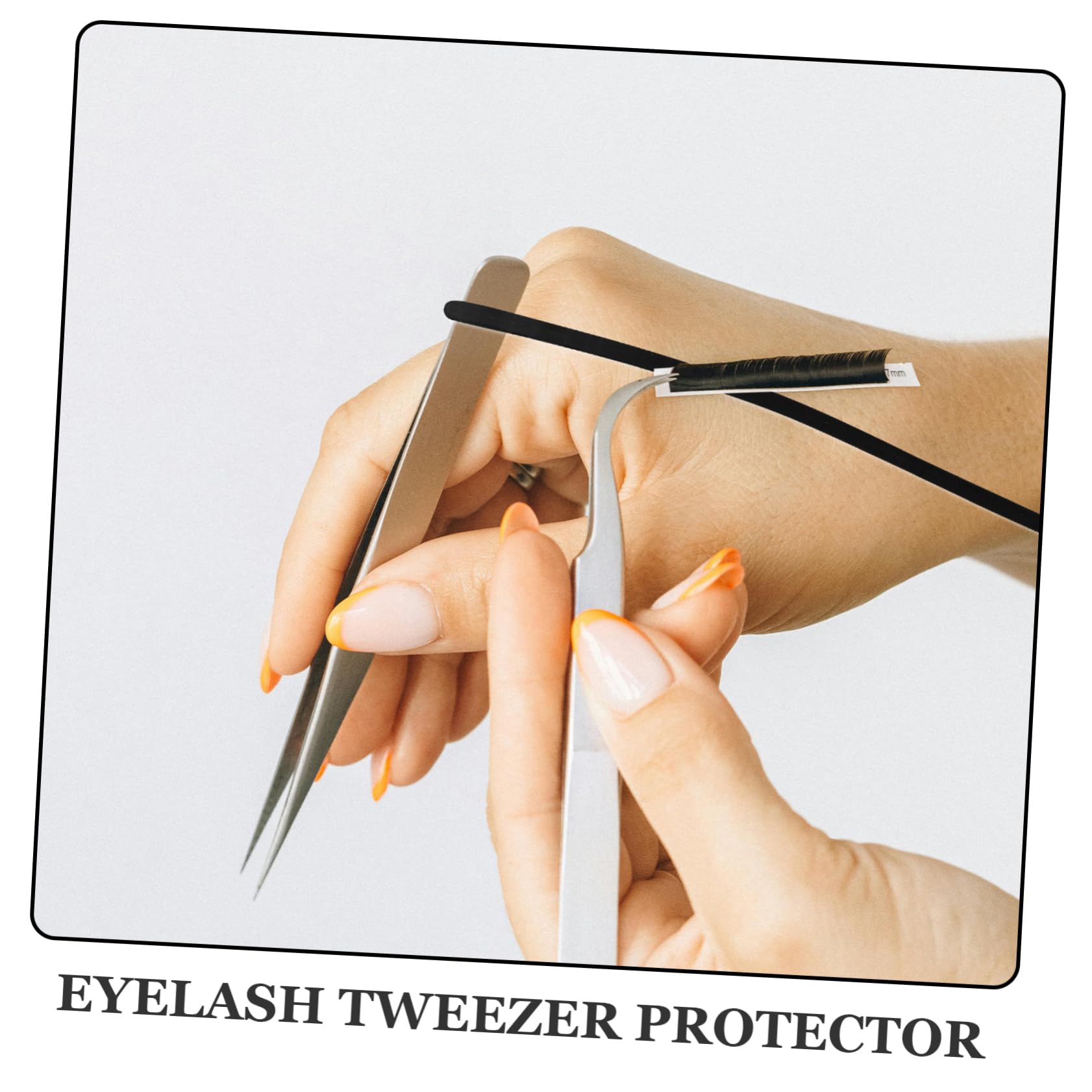 Professional Curved Eyelash Extension Tweezers Set with Silicone Wristband - Lash Holder & Protector Tool for Precise Makeup Application - Comfortable Grip & Durable Design for Salon & Home Use