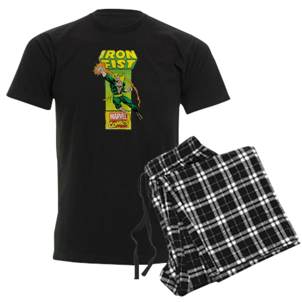 Iron Fist Masthead Men's Dark Pajama Set - Soft Cotton Sleepwear for Lounge & Comfort - Perfect for Relaxing at Home, Lounging, and Gift Giving