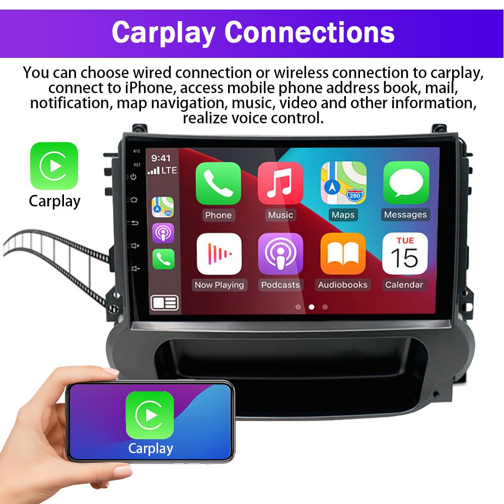 2+32GB Wireless CarPlay & Android Auto Double Din Car Stereo - 9