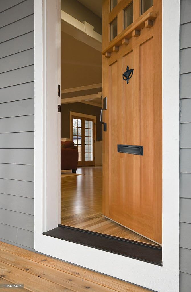 QCAA Solid Brass Mail Slot with Interior Frame & Back Plate - 8-7/8