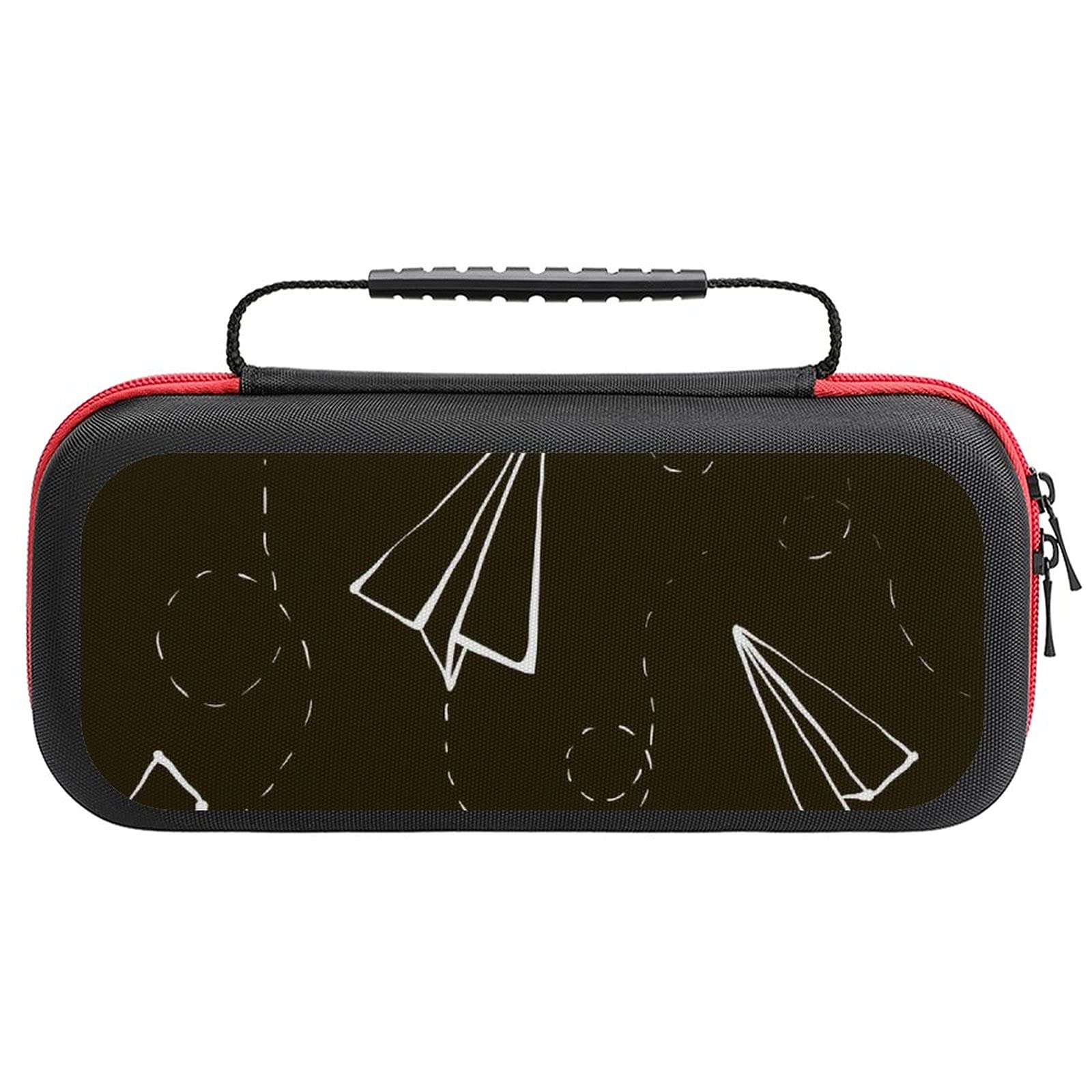 Nintendo Switch Lite Travel Case - Printed Paper Plane Night Design, Portable Storage Bag for Switch Lite & Accessories | Perfect for Gaming On-The-Go, Travel Protection, and Organized Storage