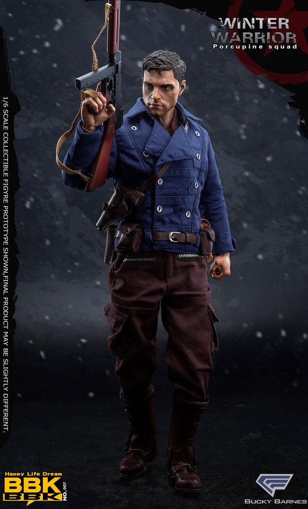 BBK Toys 1/6 BBK007 Winter Warrior Porcupine Squad Bucky Barnes Collectible Action Figure - Perfect for Marvel Fans, Display & Photography, Gift for Collectors