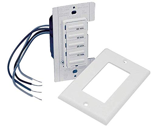 Fantech FD 60EM 60-Minute Electronic Timer Switch - 115V/20A Countdown Timer for Home Appliances, Lighting & HVAC Systems - Perfect for Bathroom Fans, Grow Lights & Pool Pumps