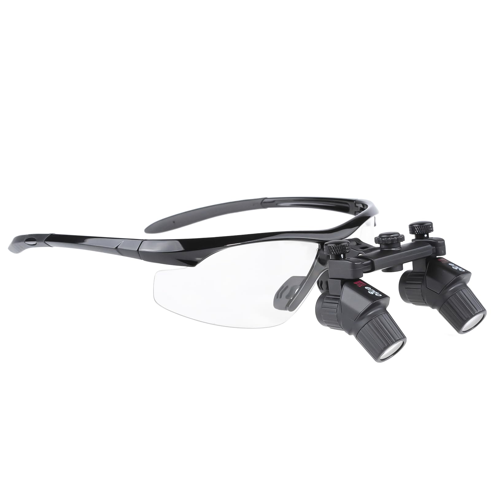 **4X-450mm Dental Ergonomic Binocular Loupes – Magnifying Glasses for Dentists & Hygienists – Black Frame – Perfect for Precision Dental Work & Surgical Procedures**
