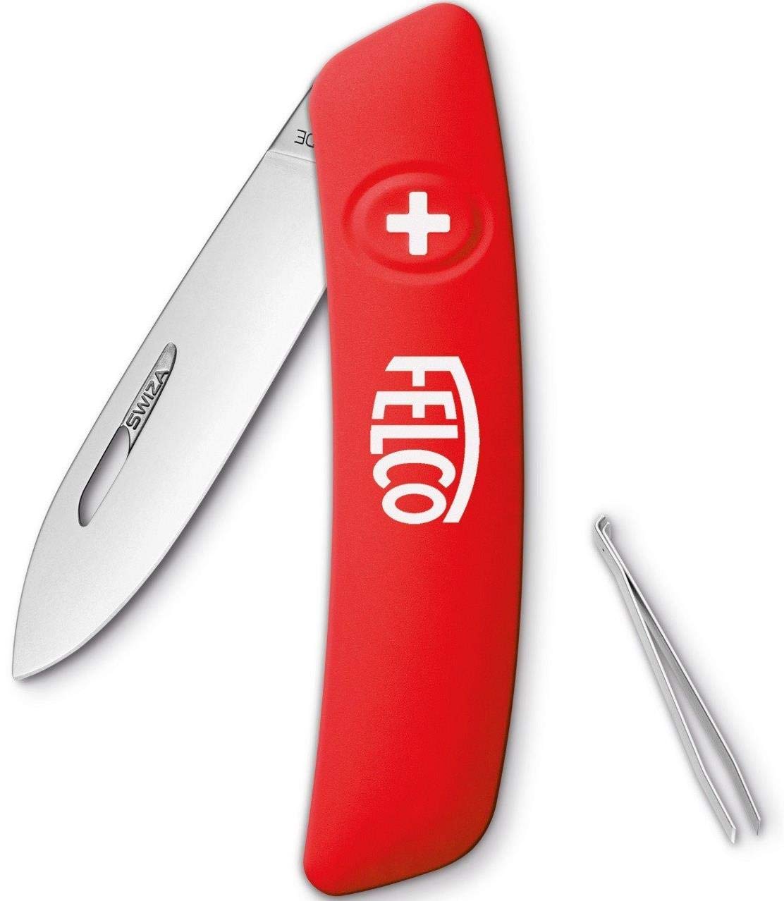 Felco F 500 Swiss Army Knife - Premium Stainless Steel Multi-Tool with Red Handle for Camping, Hiking & Outdoor Adventures