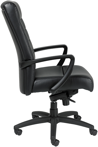 Eurotech Manchester High Back Black Leather Executive Office Chair LE150 - Ergonomic Support for Long Hours of Work & Gaming