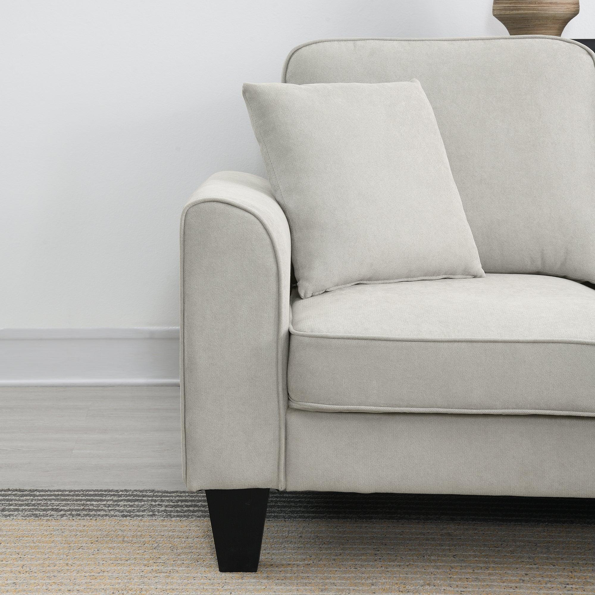 Modern U-Shaped 7-Seater Fabric Sectional Sofa - 108