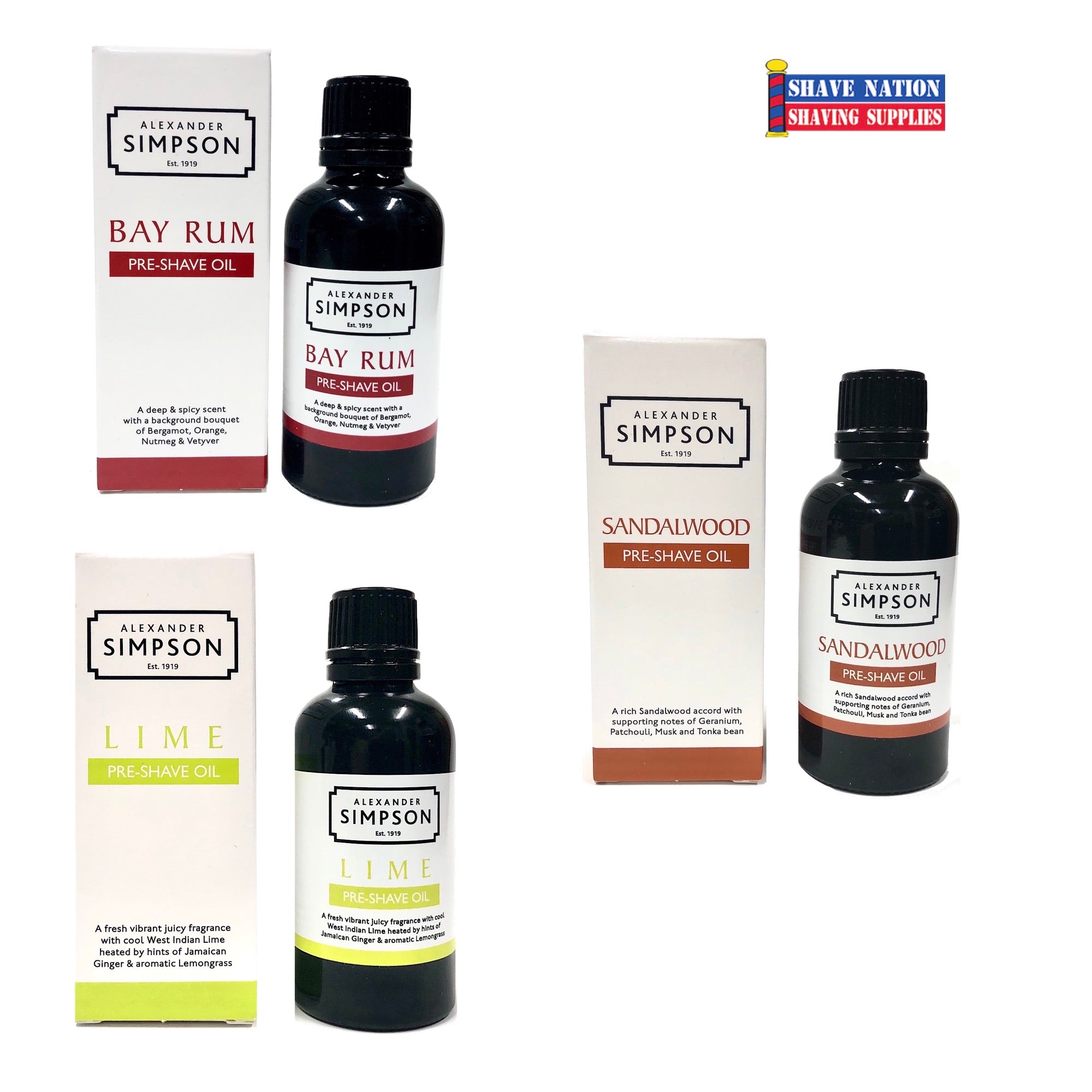 Alexander Simpsons Est.1919 Pre Shave Oil for Men - Natural Beard Softener & Razor Bump Prevention - Perfect for Sensitive Skin & Close Shaving
