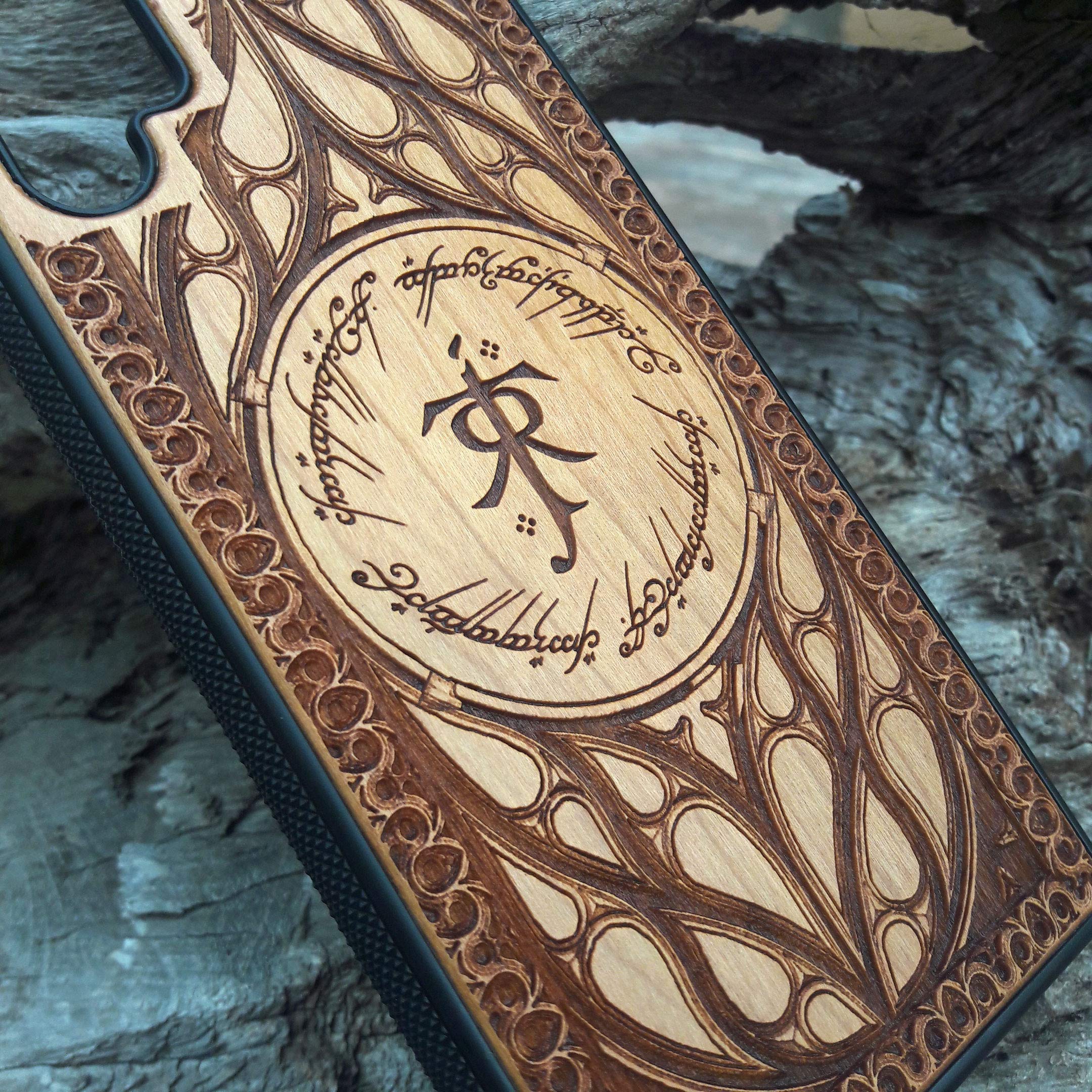 Premium Laser Engraved Wood Phone Case for iPhone 16/15/14/13/12/11 Pro Max/Mini & Galaxy S25/S24/S23/S22/S21/S20 Ultra Plus - Eco-Friendly Slim Durable Wooden Cover - Perfect for Outdoor, Travel & Everyday Protection