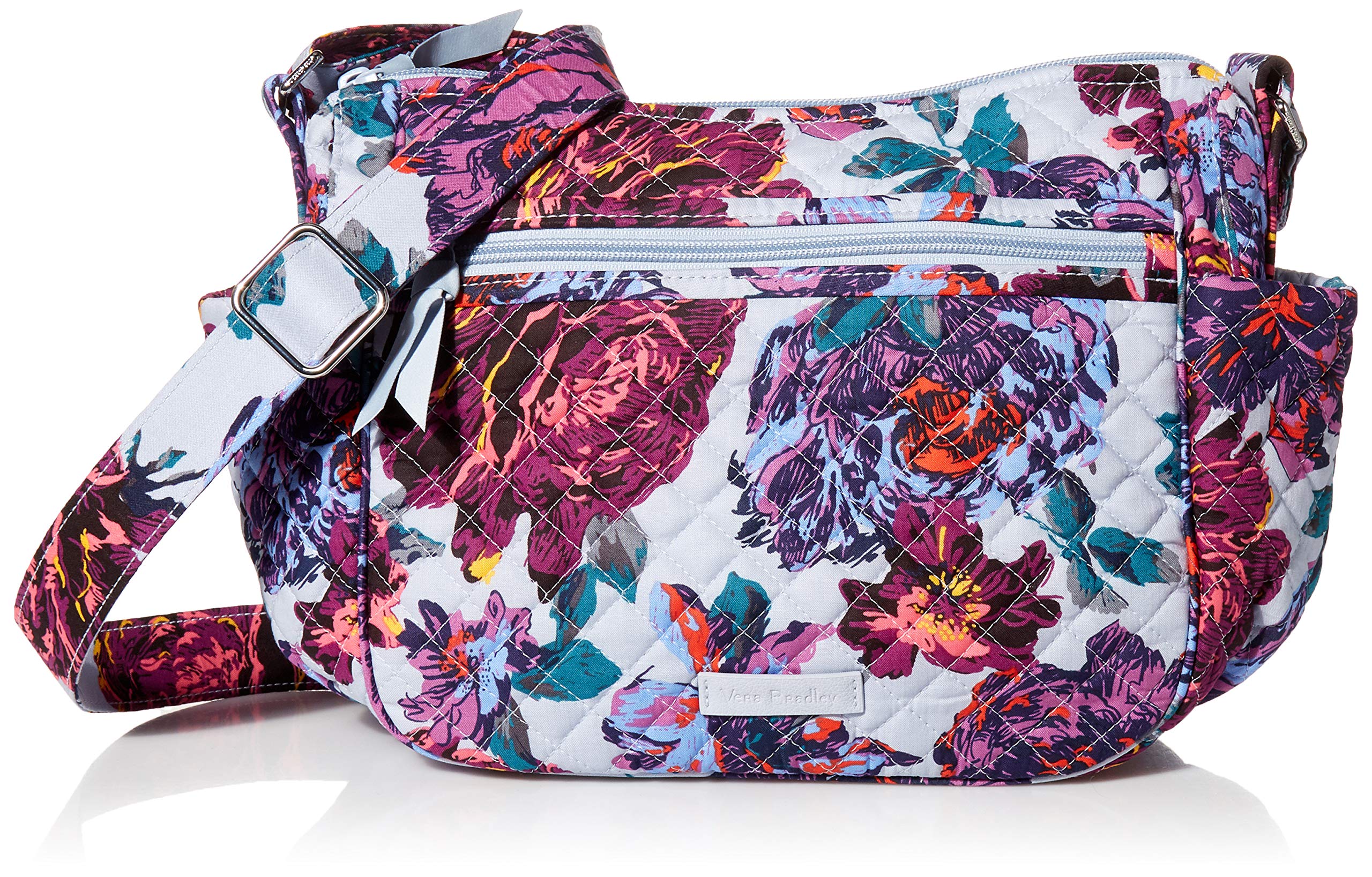 Vera Bradley Cotton On-The-Go Crossbody Purse for Women - Lightweight Travel Bag, Everyday Essentials Carrier | Perfect for Shopping, Travel & Daily Commute
